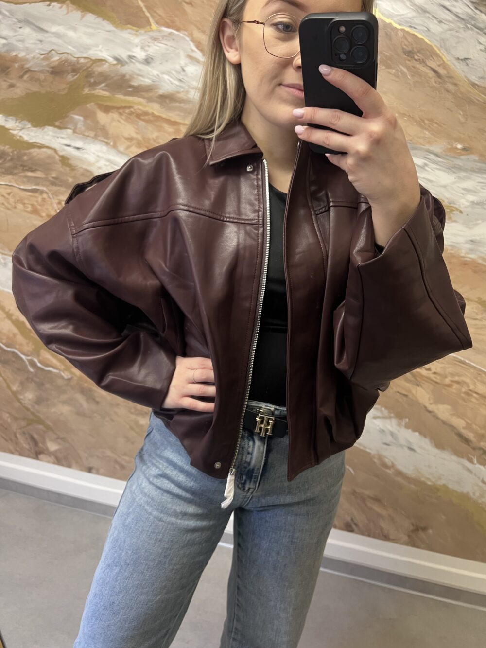 Burgundy bomber