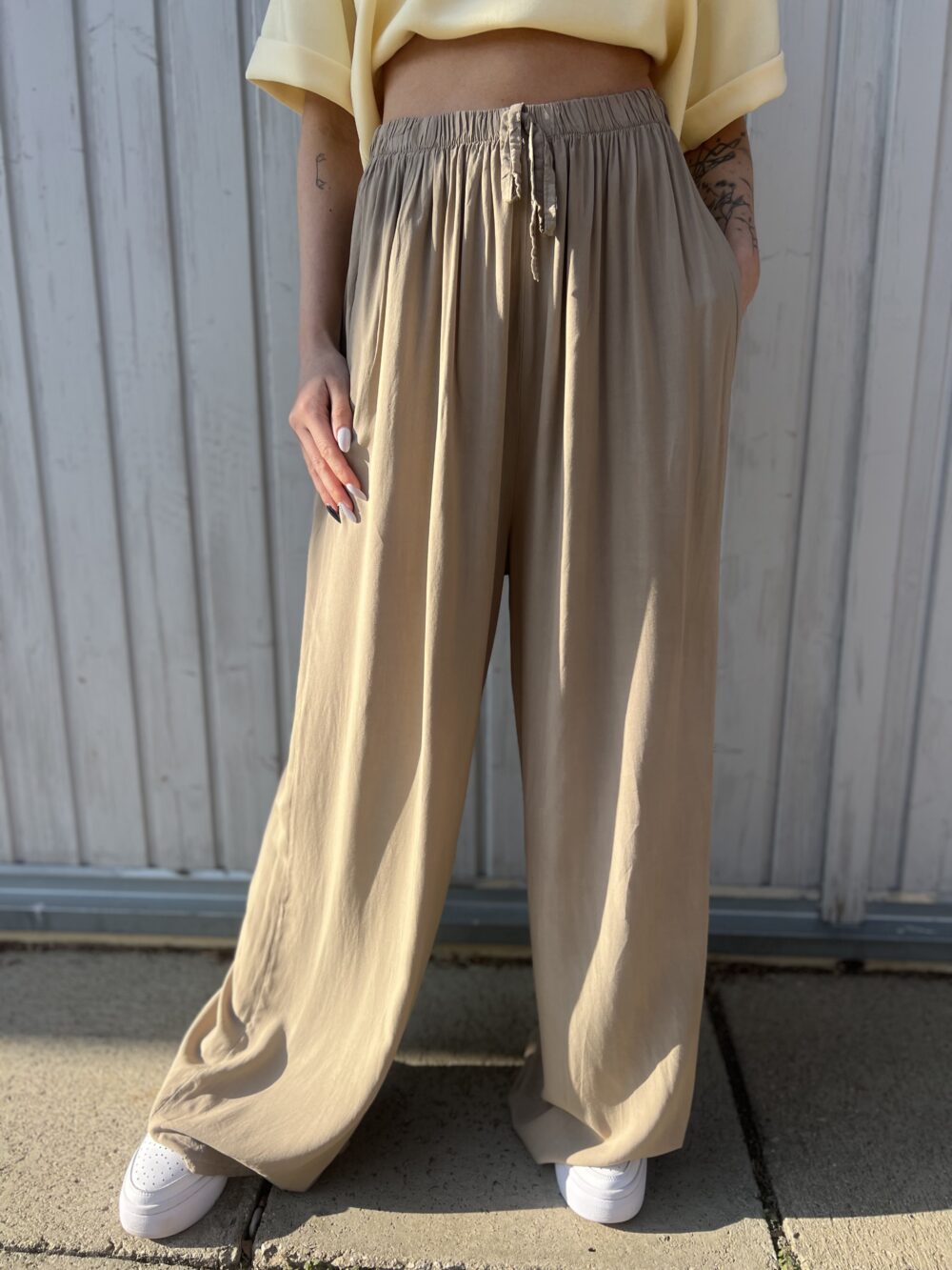 Viskózové kalhoty Camel